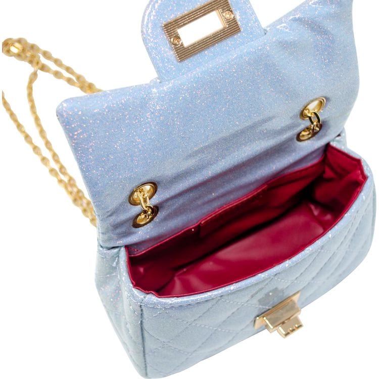 Zomi Gem - Classic Quilted Sparkle Mini Purse - Sky Blue - Trend Accessories