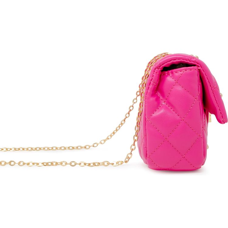 Zomi Gem - Classic Quilted Stud Mini Bag - Hot Pink - Trend Accessories