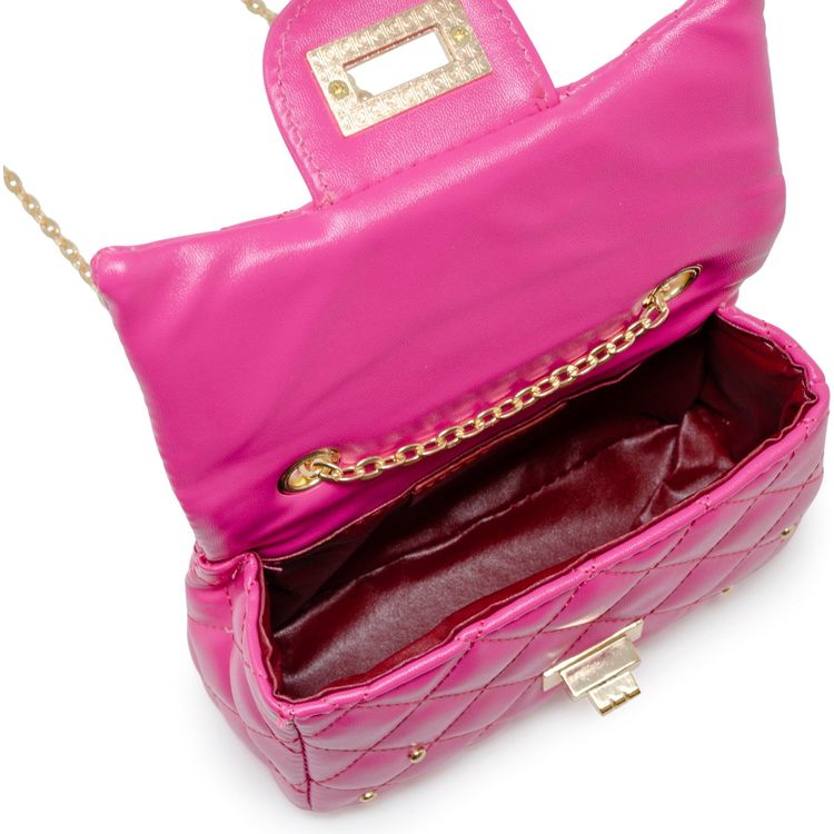 Zomi Gem - Classic Quilted Stud Mini Bag - Hot Pink - Trend Accessories