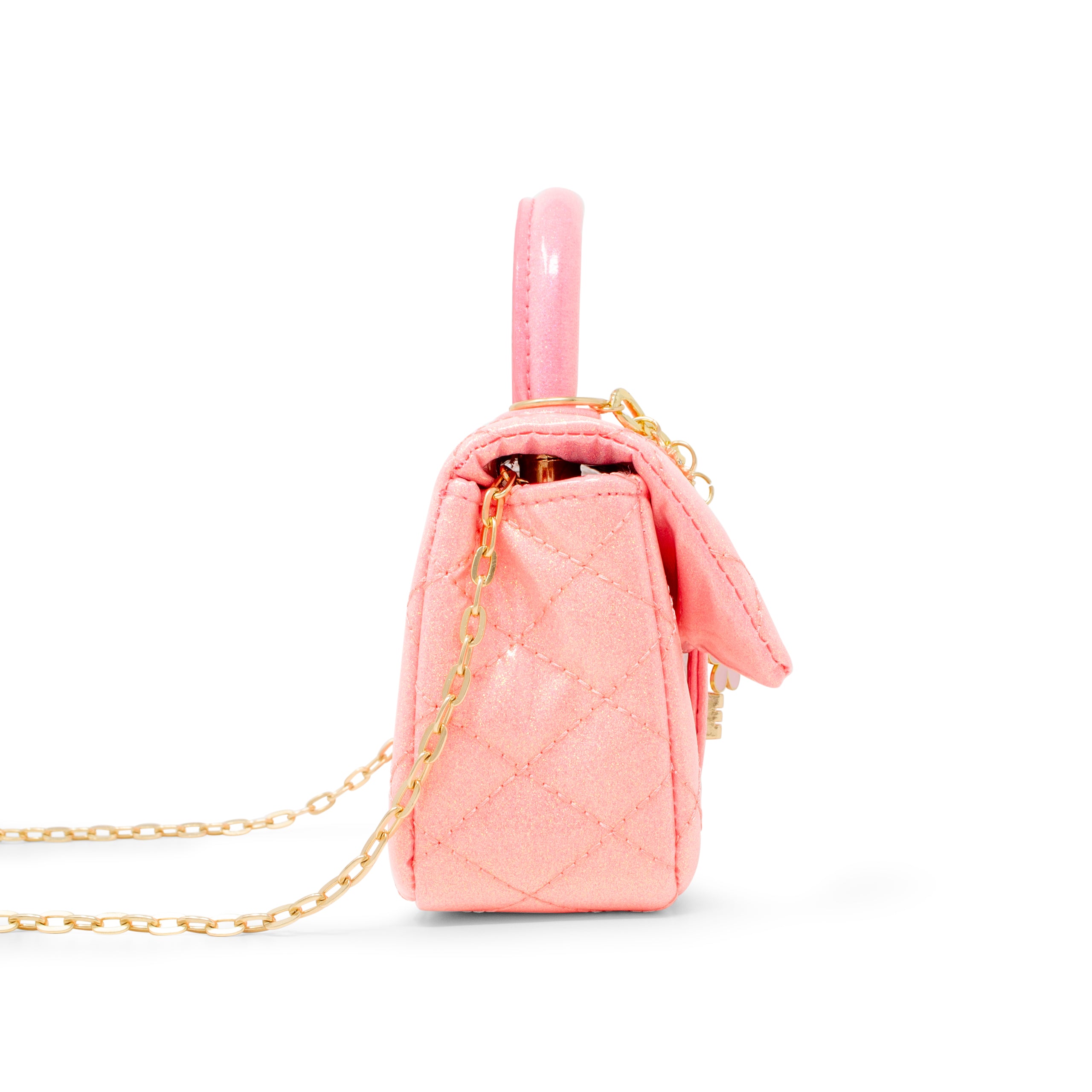Zomi Gem - Classic Sparkle Top Handle Handbag - Bubblegum Pink - Trend Accessories