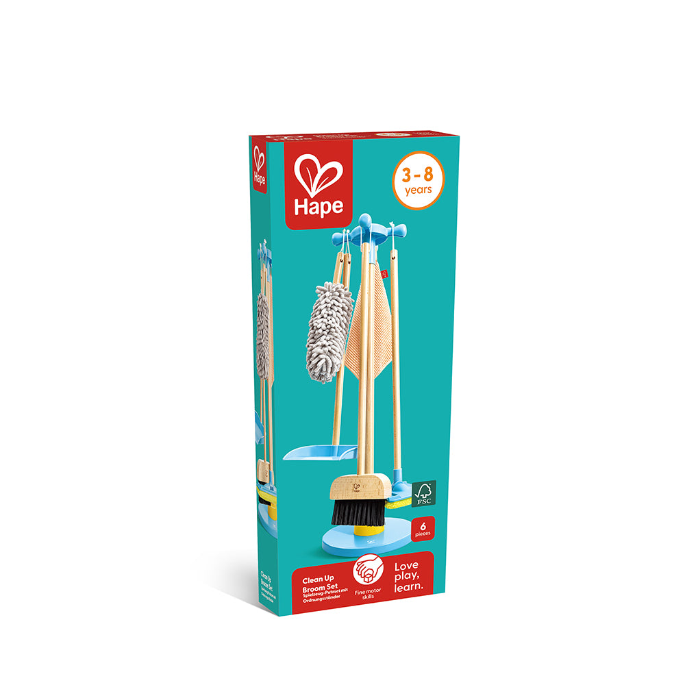 Hape - Clean Up Broom Set - Preschool