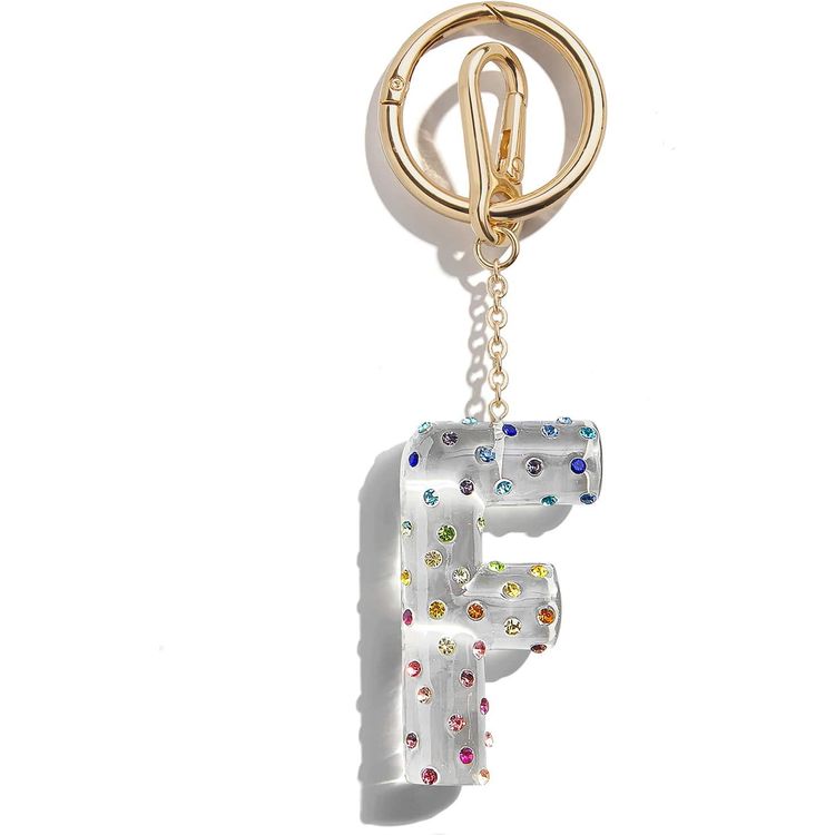 Minibar by BaubleBar - Confetti Initial Bag Charm - F - Trend Accessories
