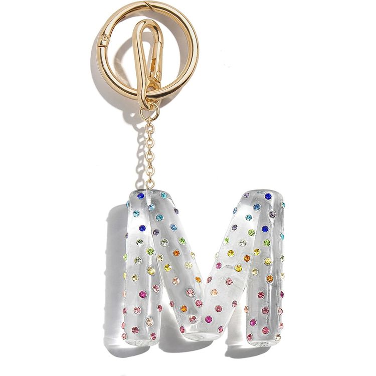 Minibar by BaubleBar - Confetti Initial Bag Charm - M - Trend Accessories
