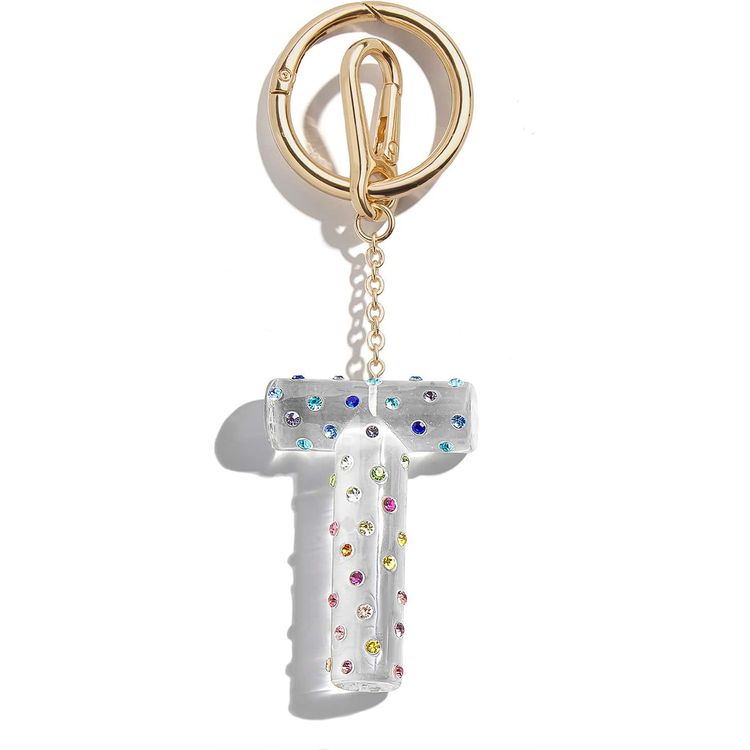Minibar by BaubleBar - Confetti Initial Bag Charm - T - Trend Accessories