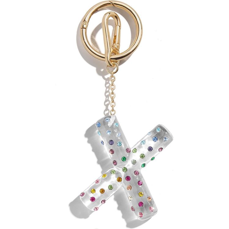 Minibar by BaubleBar - Confetti Initial Bag Charm - X - Trend Accessories