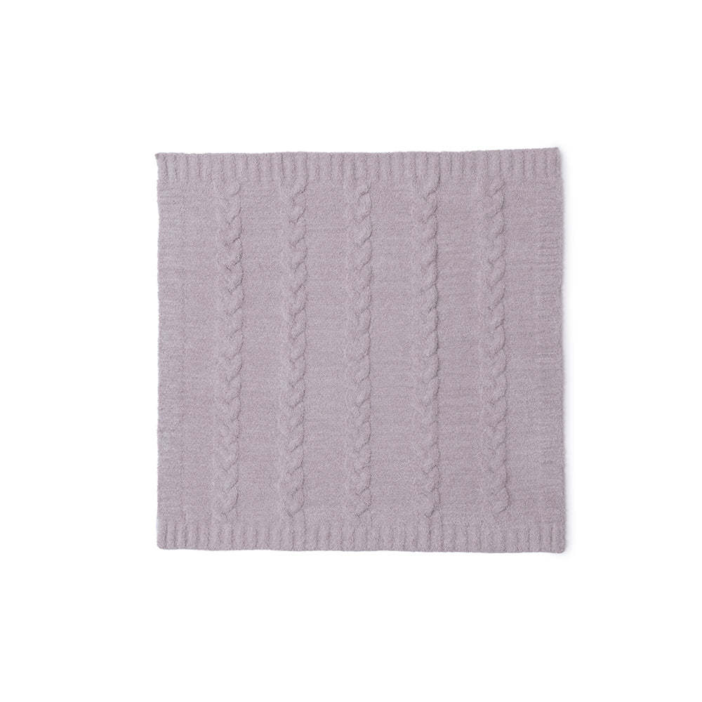 Barefoot Dreams - CozyChic Braided Cable Receiving Blanket - Heathered Almond-Sandstone - Infants