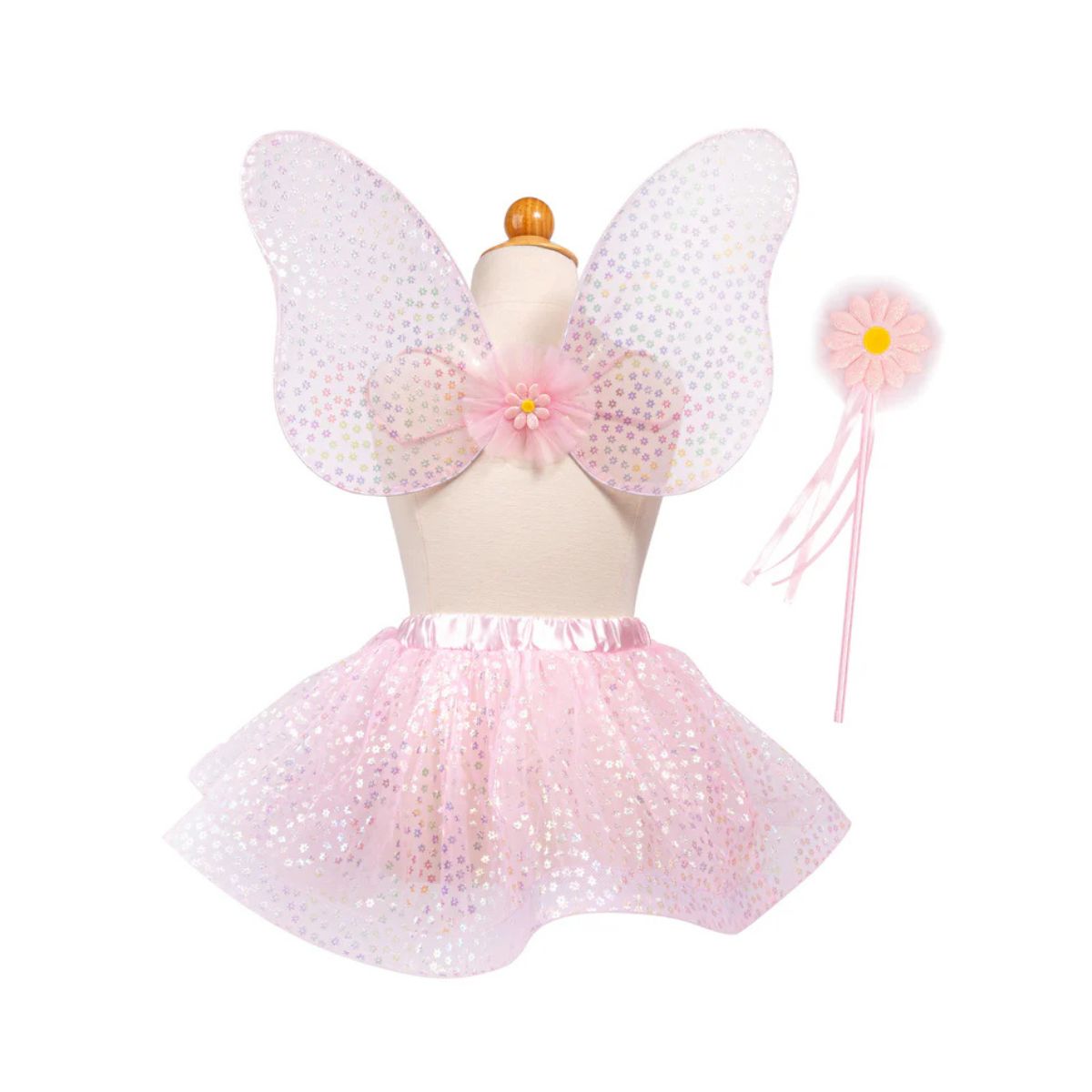 Great Pretenders - Crazy for Daisies Tutu, Wand & Wing Set - Size 4-6 Years - Dress up