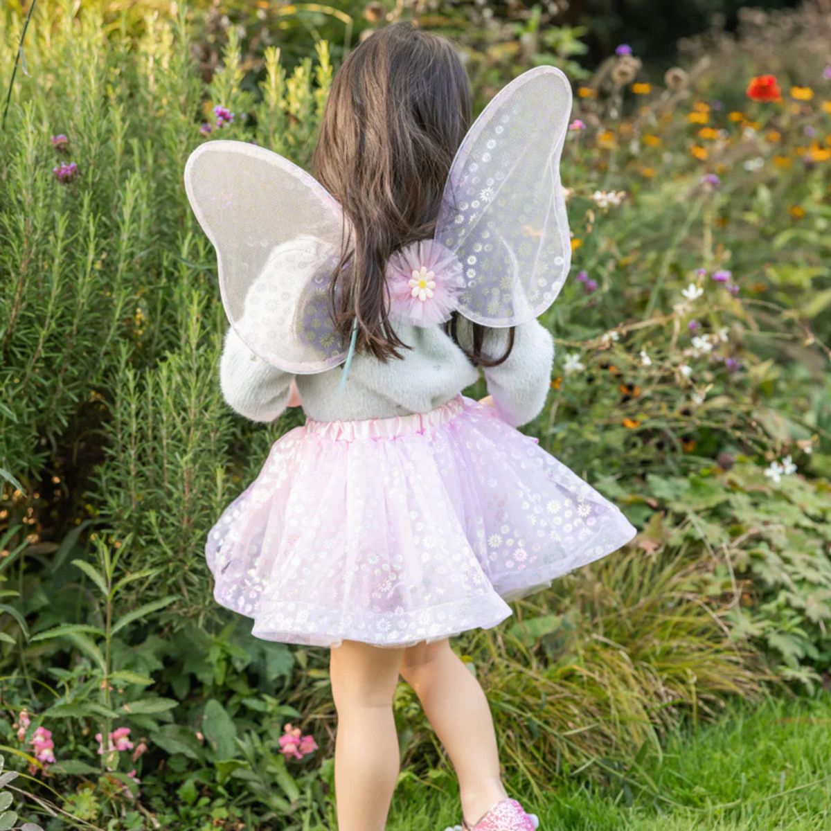 Great Pretenders - Crazy for Daisies Tutu, Wand & Wing Set - Size 4-6 Years - Dress up