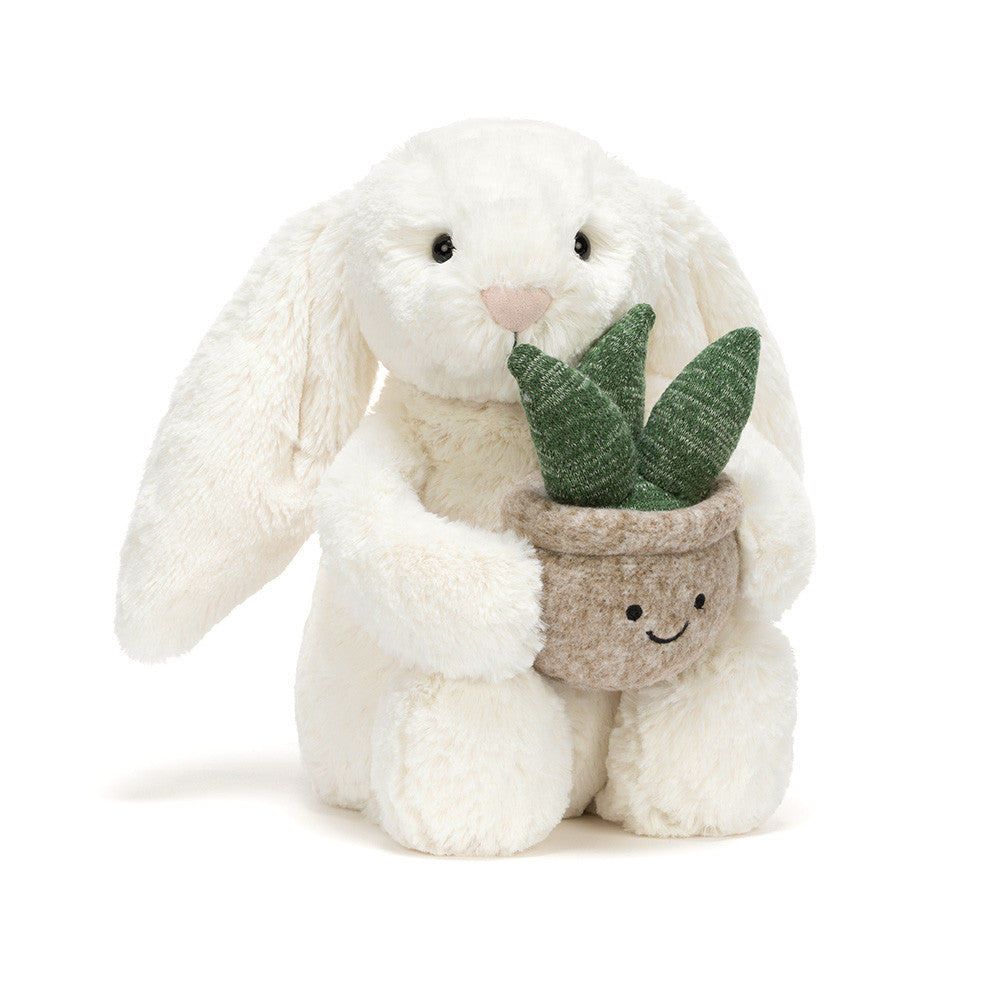 Jellycat, Inc. - Cream Bunny with Plant - Plush