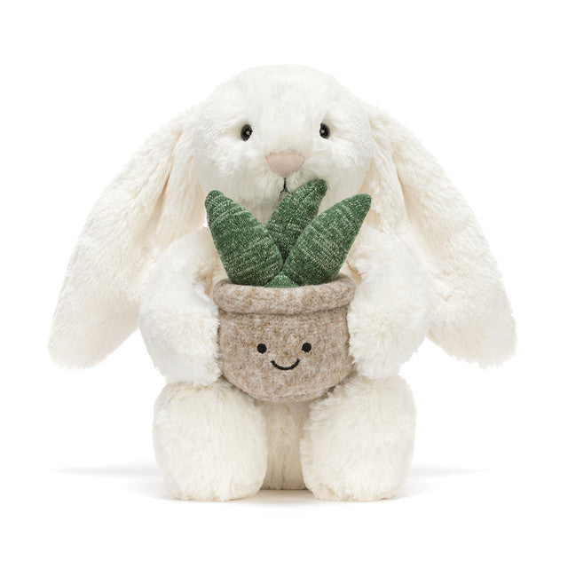 Jellycat, Inc. - Cream Bunny with Plant - Plush
