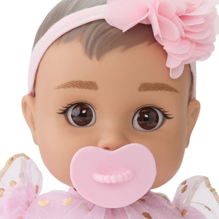 FAO Schwarz - Cuddle Baby Doll 14-Inches - Brown Hair - Dolls