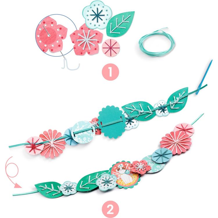 Djeco - DIY Flora Necklace Craft Kit - Creativity