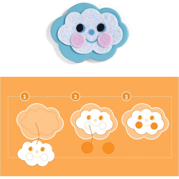 Djeco - DIY Funky Family Magnet Craft Kit - Creativity