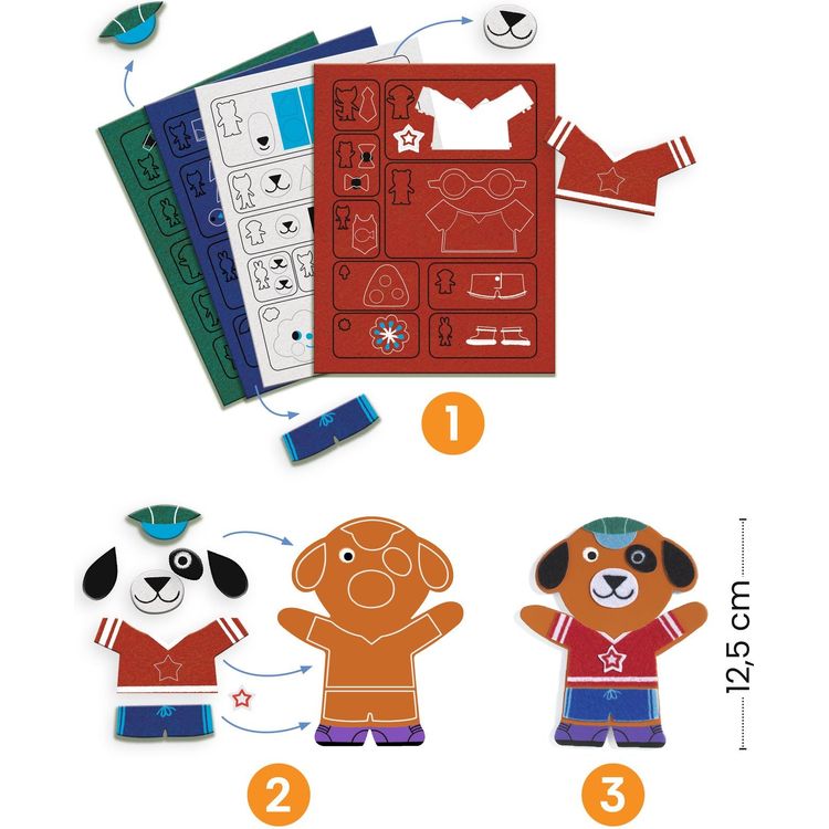 Djeco - DIY Funky Family Magnet Craft Kit - Creativity