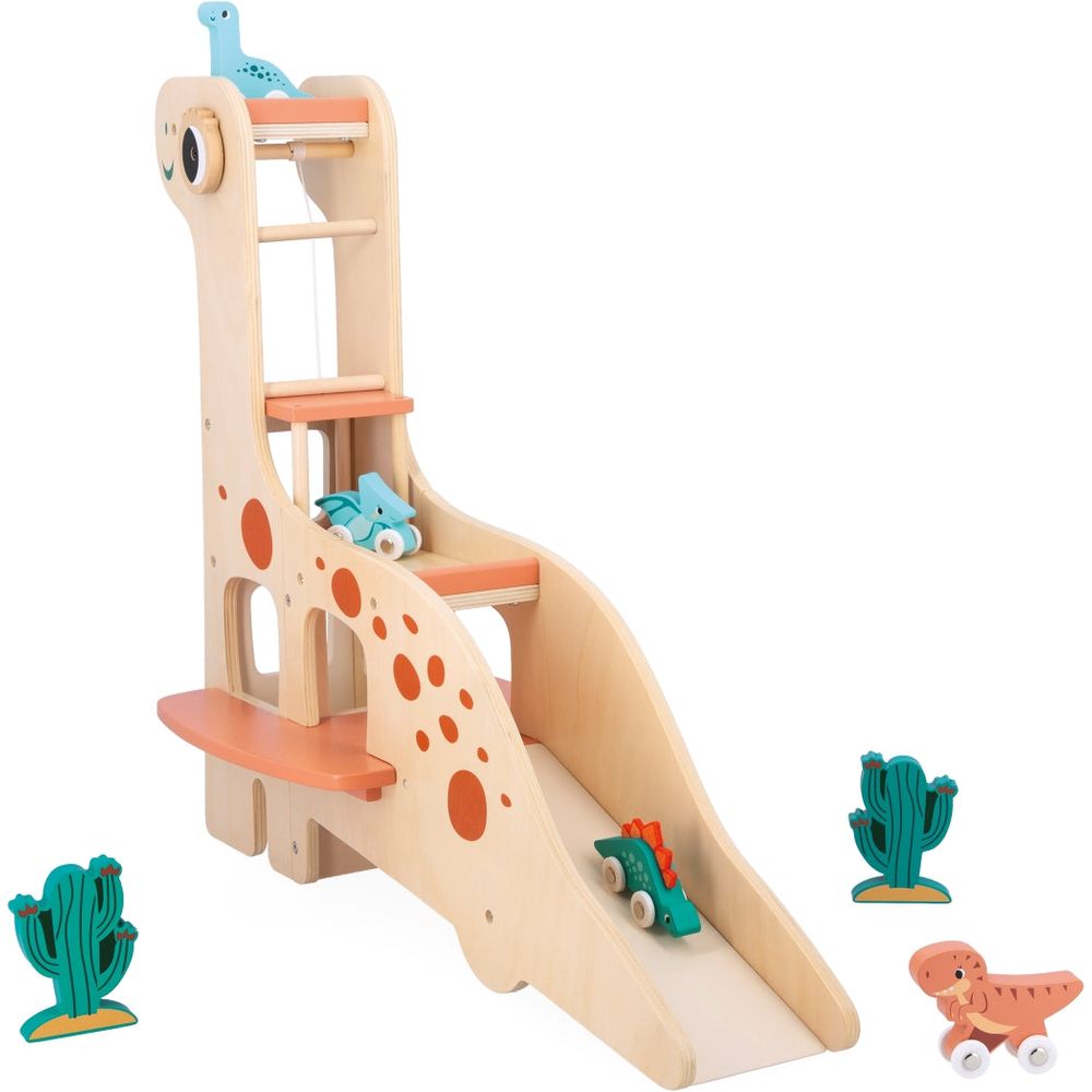 Janod - Dinosaur Garage Playset - Preschool