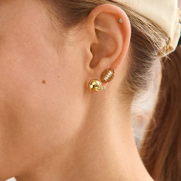Minibar by BaubleBar - Draft Pick Football Earring Set - Trend Accessories