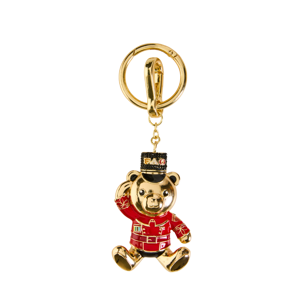 FAO Schwarz - FAO Chrome Bear Keychain - Gold - Souvenirs