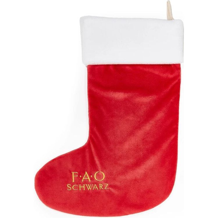 Bunnies By The Bay - FAO Schwarz Red Christmas Stocking - Holiday