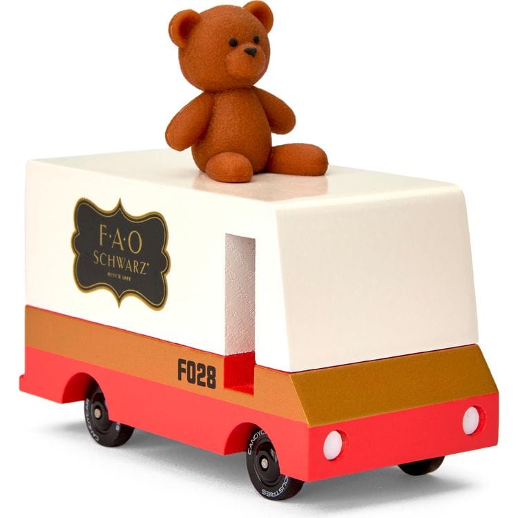 Candylab - FAO Schwarz Wooden Van with Teddy Bear Topper - Vehicles