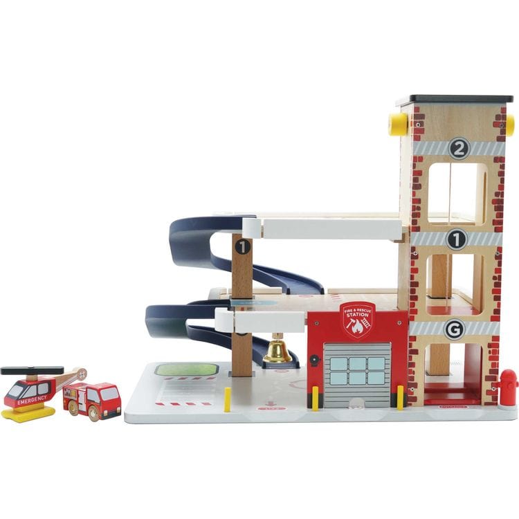 Le Toy Van - Fire & Rescue Wooden Garage - Preschool