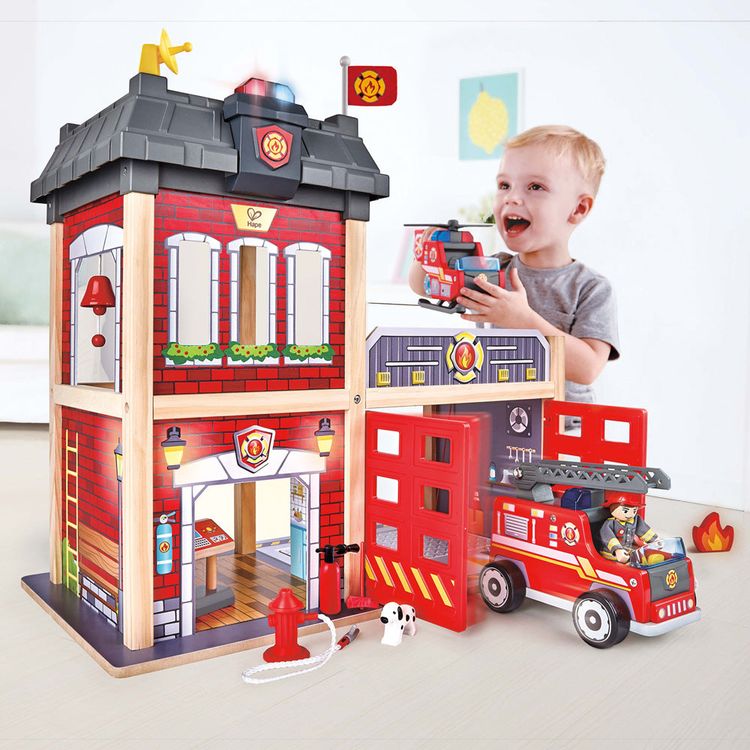 Hape - Fire Station Playset - Preschool