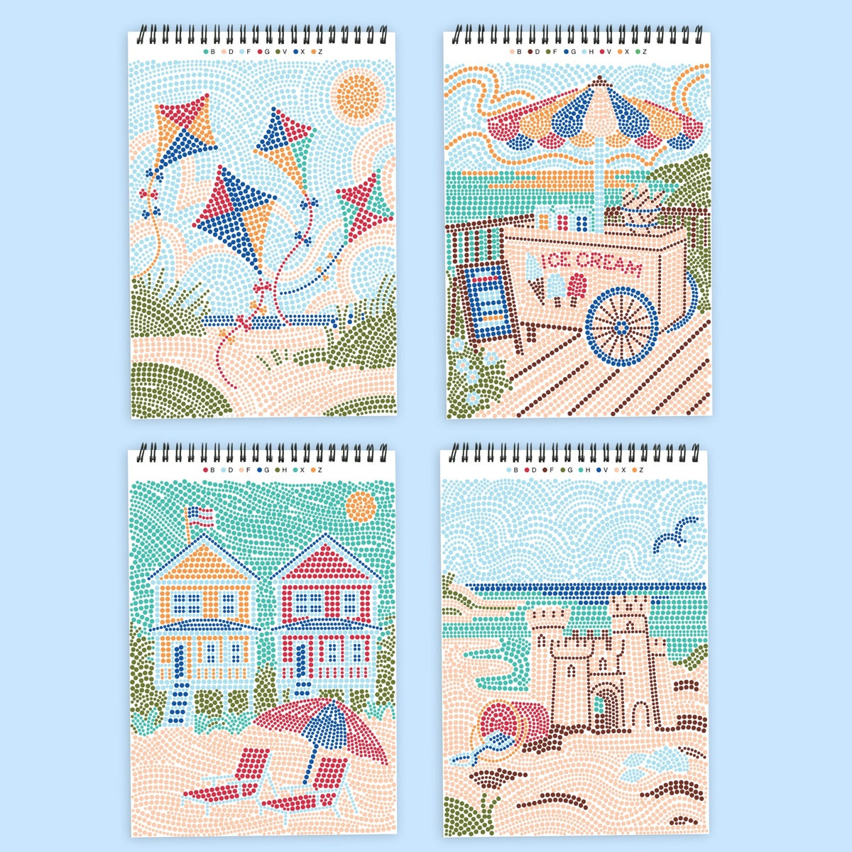 Lifelines - FlowArt: Dot-By-Letter - Day at the Beach - Creativity