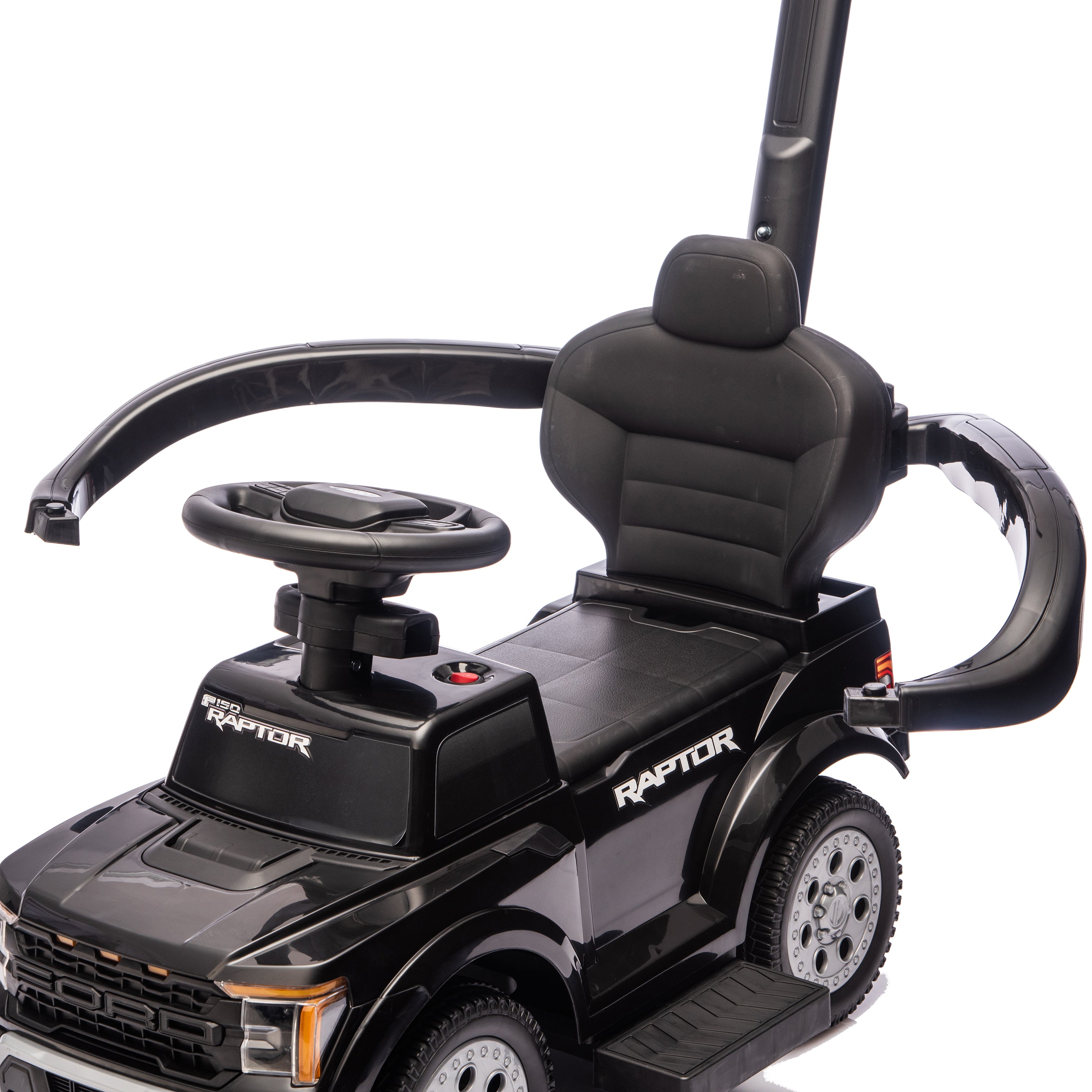 Freddo - Ford Raptor 3-in-1 Push Ride On Toy Car - Black - Outdoor