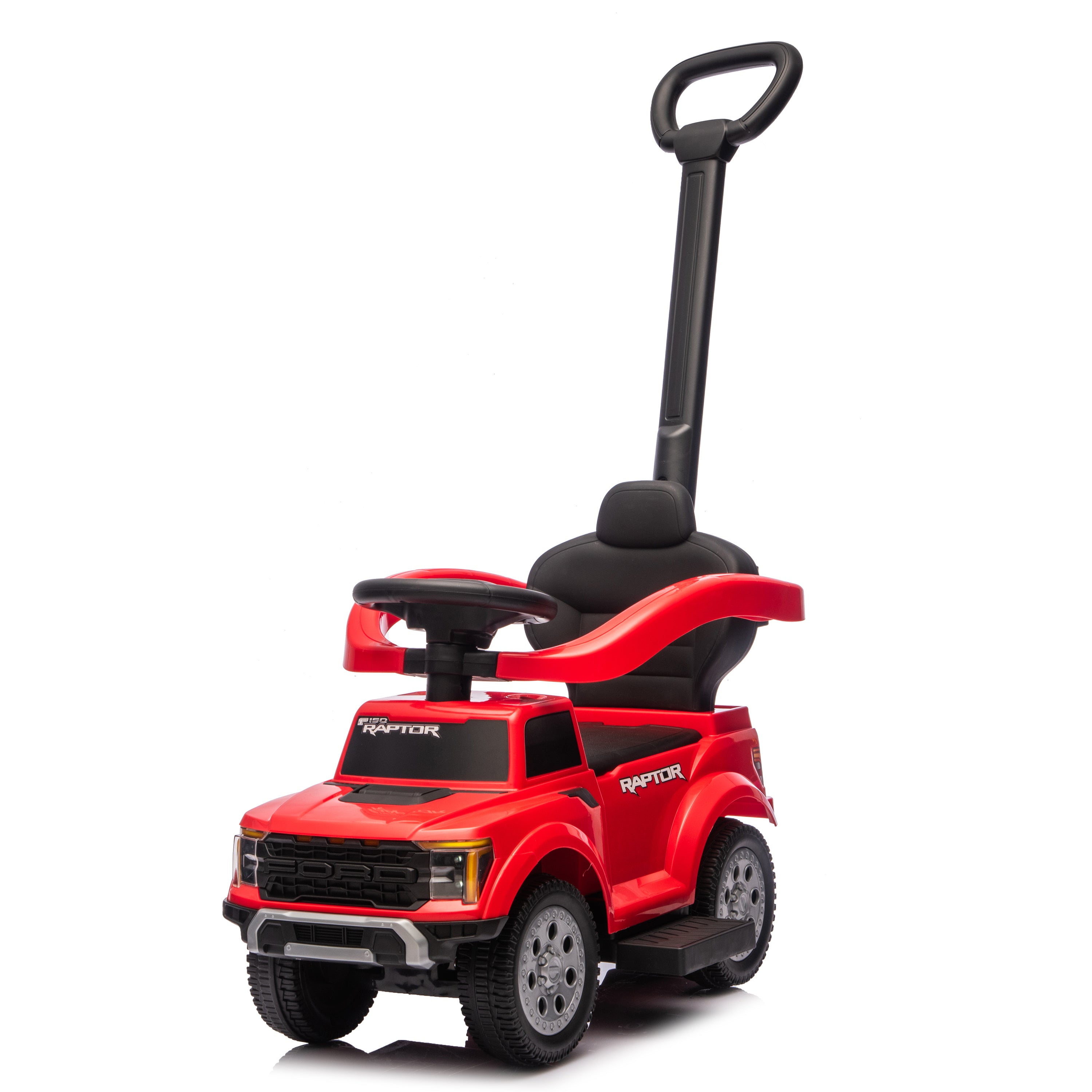 Freddo - Ford Raptor 3-in-1 Push Ride On Toy Car - Red - Outdoor