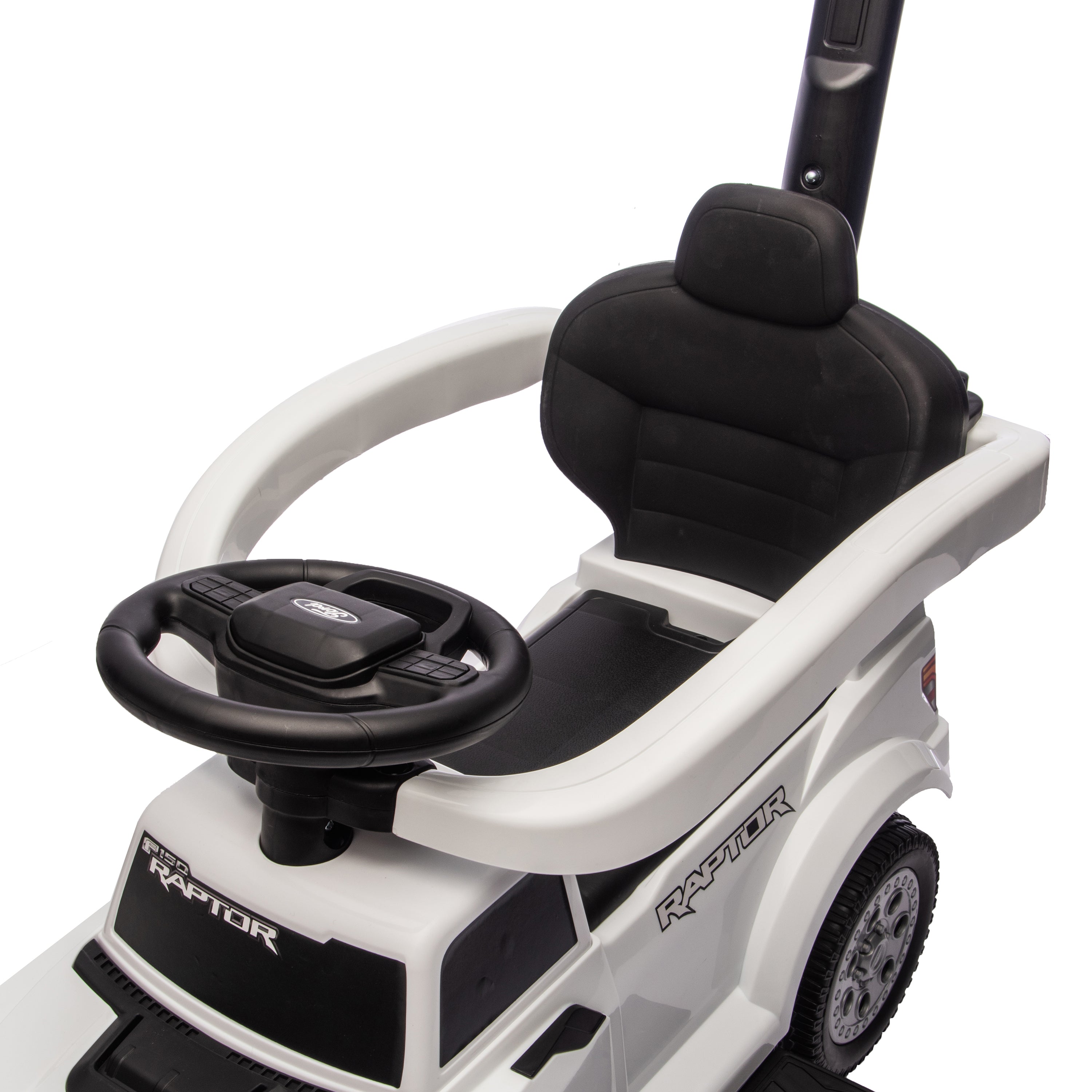 Freddo - Ford Raptor 3-in-1 Push Ride On Toy Car - White - Outdoor