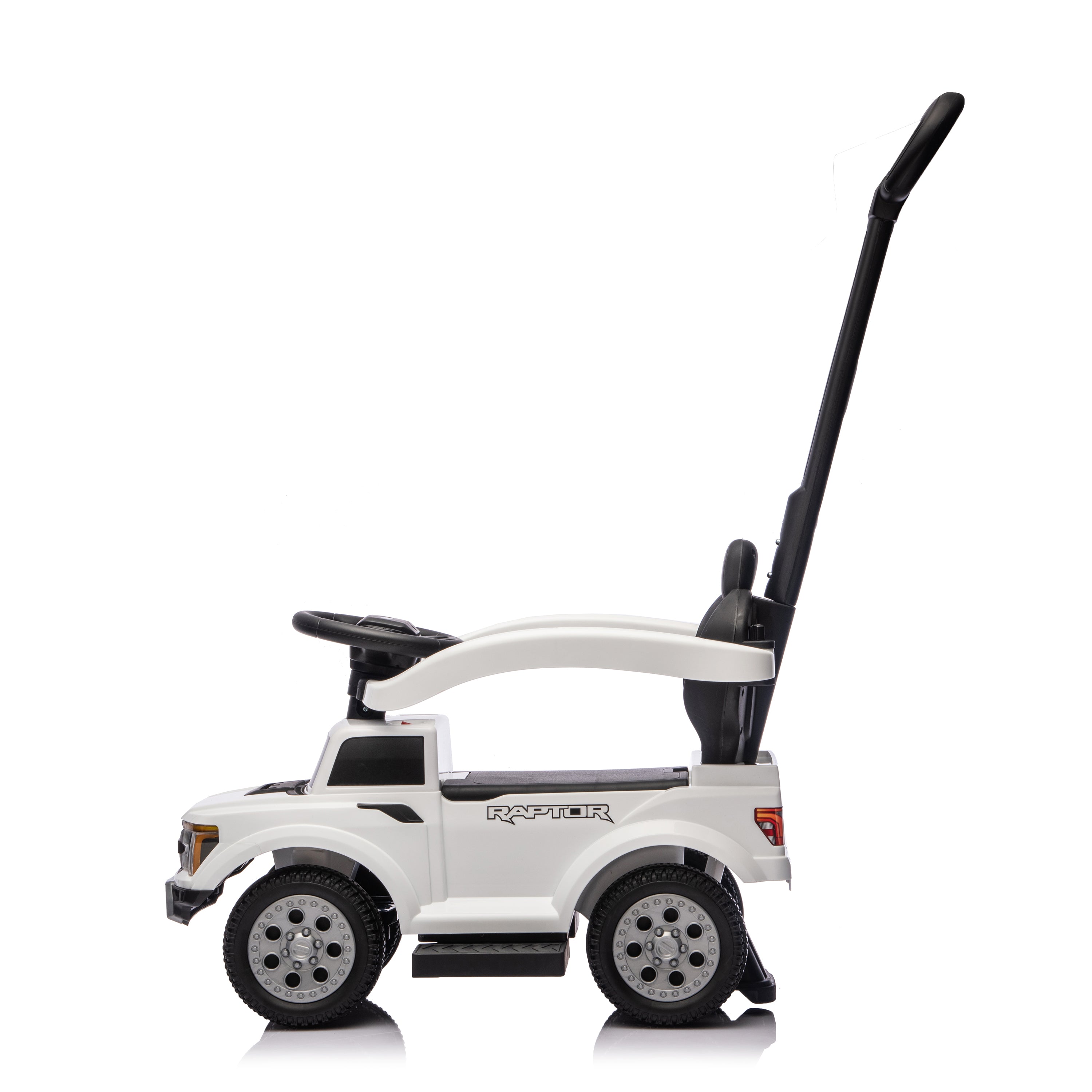 Freddo - Ford Raptor 3-in-1 Push Ride On Toy Car - White - Outdoor