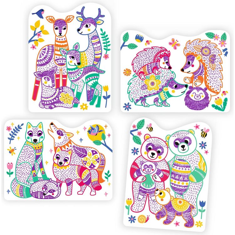 Djeco - Forest Families Coloring Set - Creativity