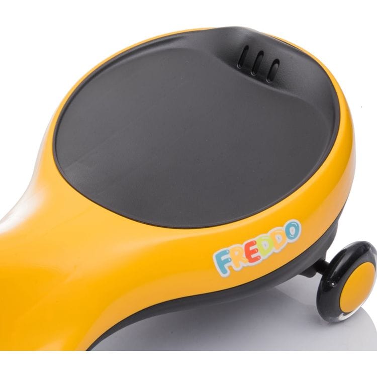 Freddo - Freddo Toys Swing Car with Flashing Wheels - Yellow - Outdoor