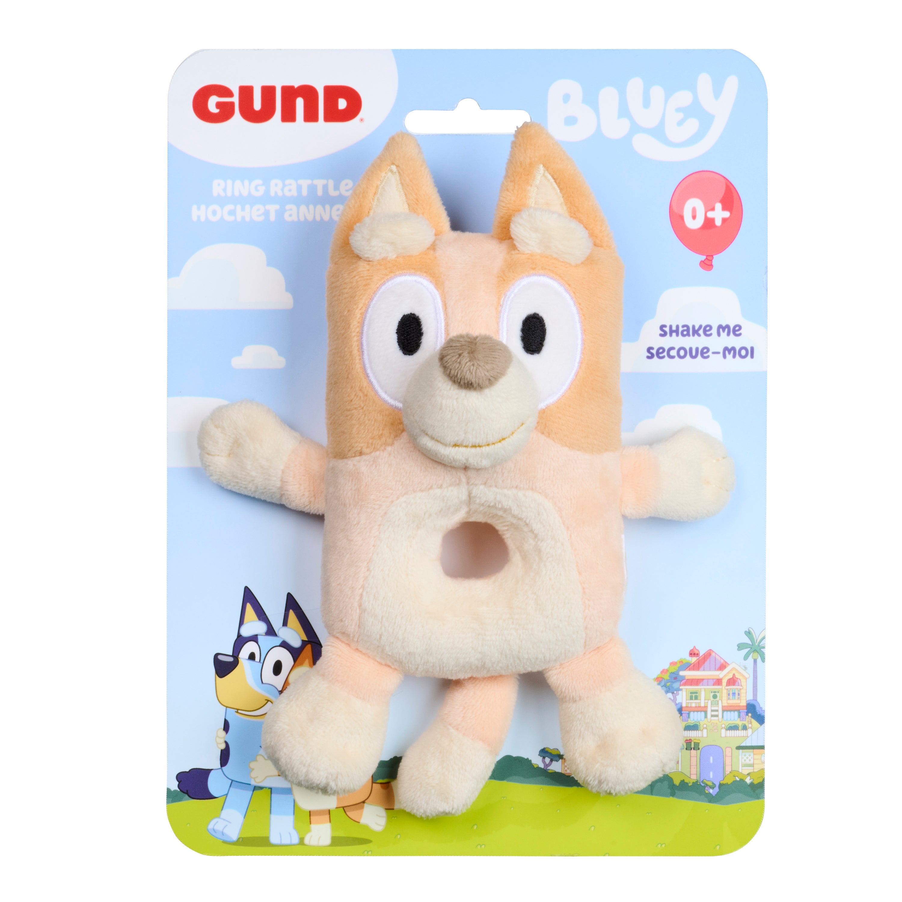 Gund - GUND Bingo Plush Ring Rattle - 6” - World Of Bluey