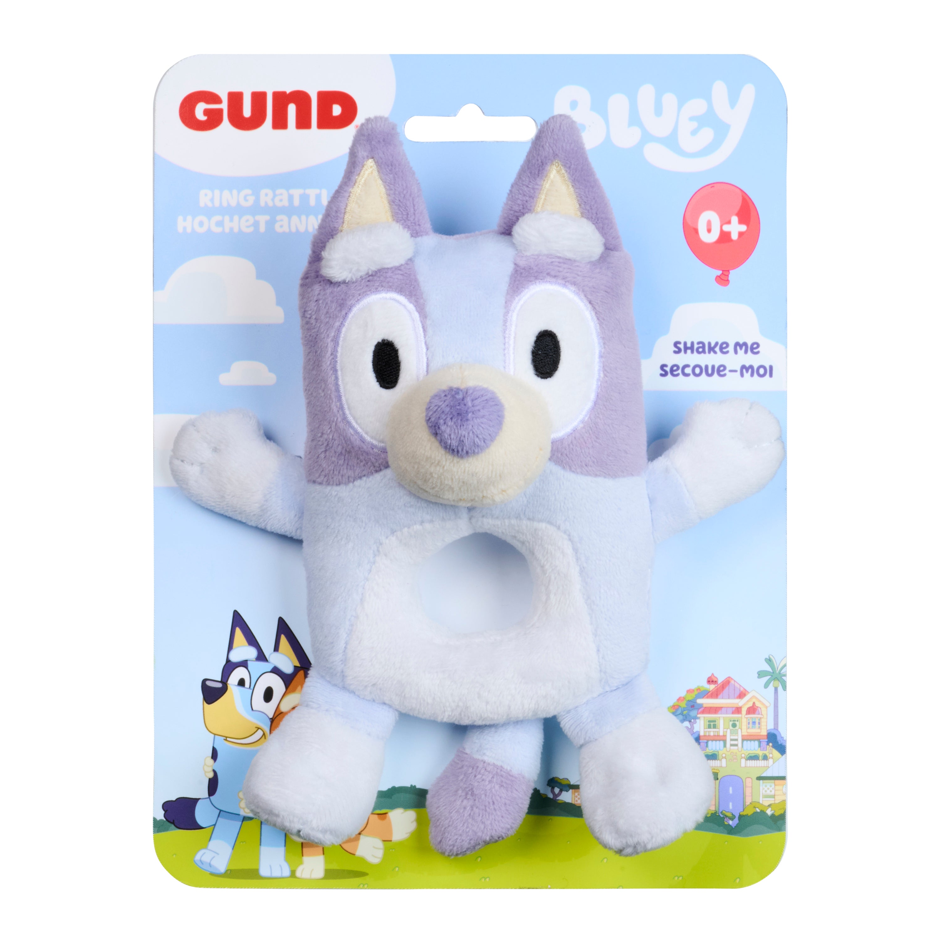 Gund - GUND Bluey Plush Ring Rattle - 6” - World Of Bluey