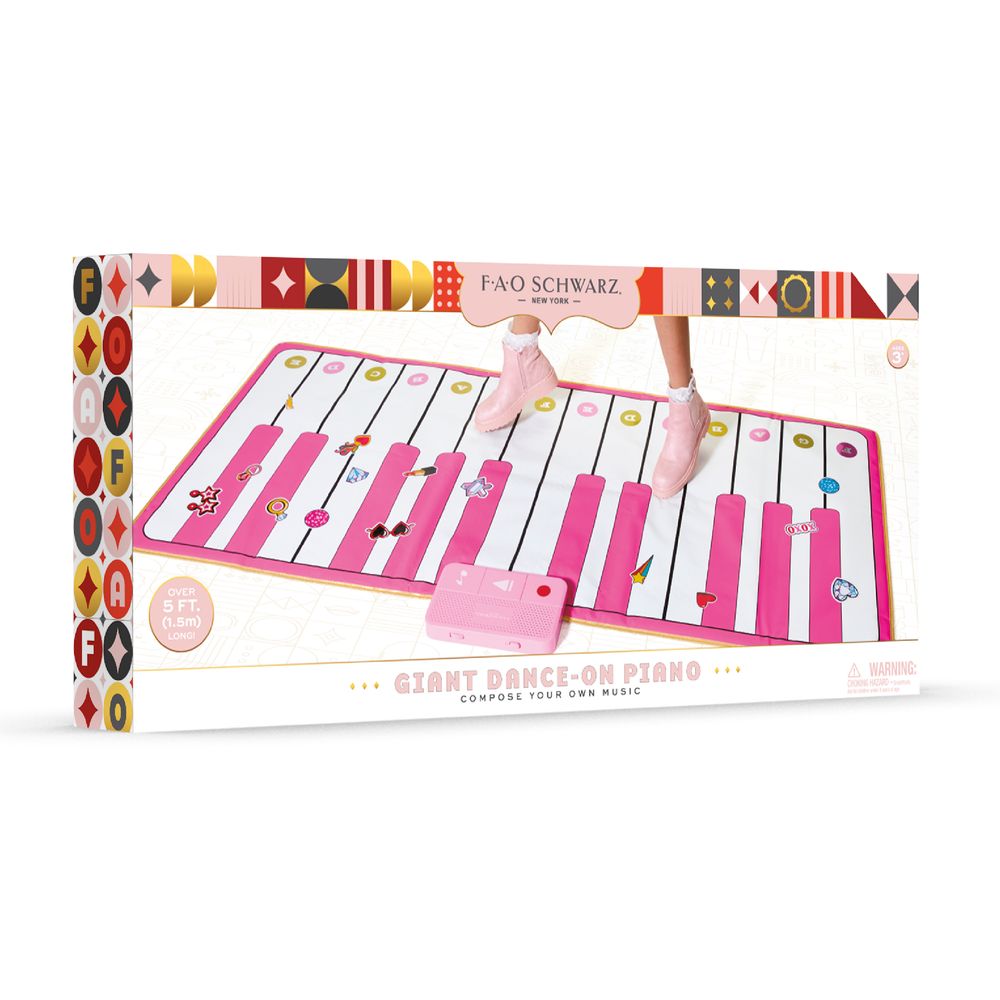 FAO Schwarz - Giant Dance-On Piano Pink - Compose Your Own Music - Music