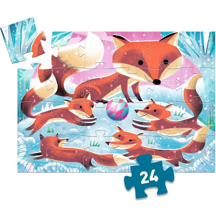 Djeco - Ginger Little Fox 24 Piece Silhouette Jigsaw Puzzle - Puzzles