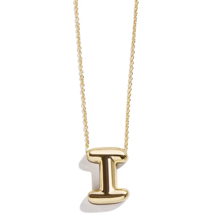 Minibar by BaubleBar - Gold Bubble Initial Necklace - I - Trend Accessories