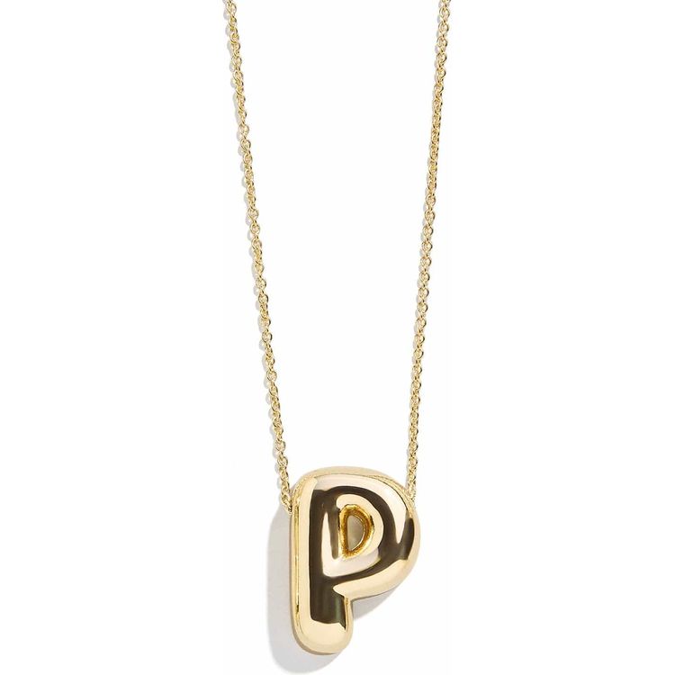 Minibar by BaubleBar - Gold Bubble Initial Necklace - P - Trend Accessories