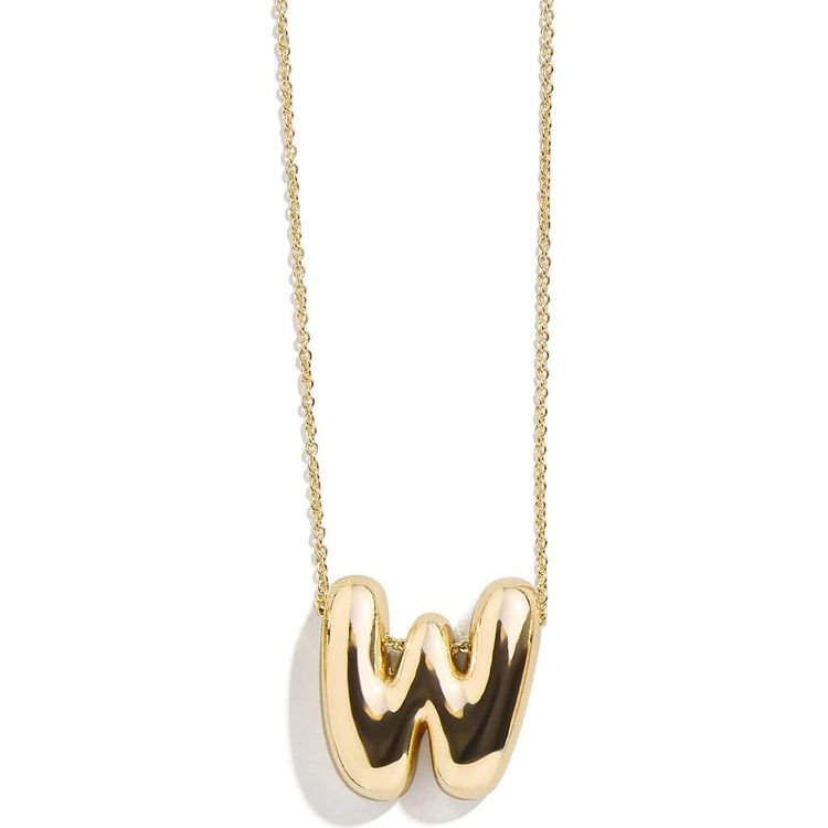 Minibar by BaubleBar - Gold Bubble Initial Necklace - W - Trend Accessories