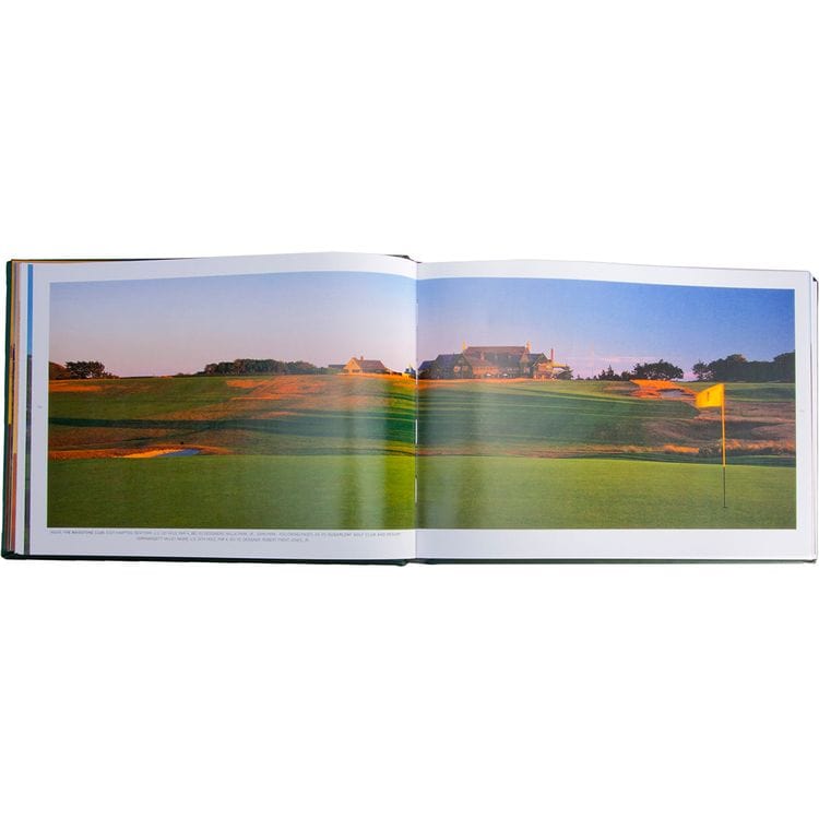 Graphic Image - "Golf Courses: Fairways of the World" Book in Green Bonded Leather - Books