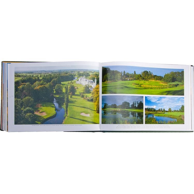 Graphic Image - "Golf Courses: Fairways of the World" Book in Green Bonded Leather - Books