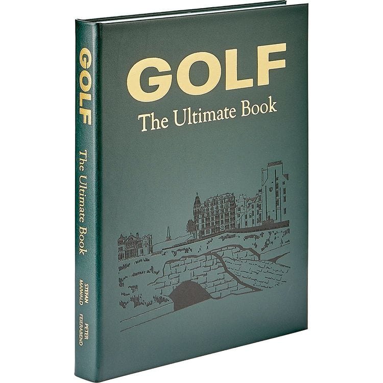 Graphic Image - "Golf: The Ultimate Book" in Green Bonded Leather - Books