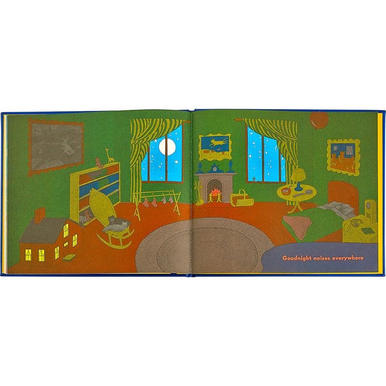 Graphic Image - "Goodnight Moon" Book in Blue Bonded Leather - Books