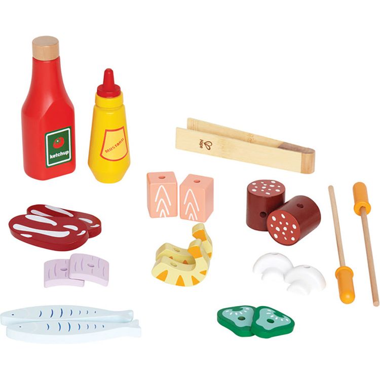 Hape - Gourmet Pretend Play Grill with Food Accessories - Preschool