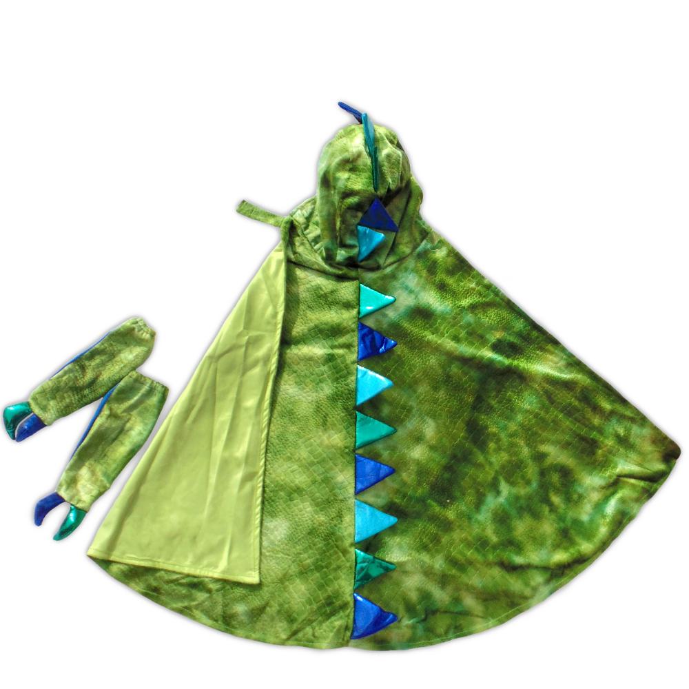 Great Pretenders - Green/Blue Dragon Cape with Claws - Size 5-6 Years - Dress up