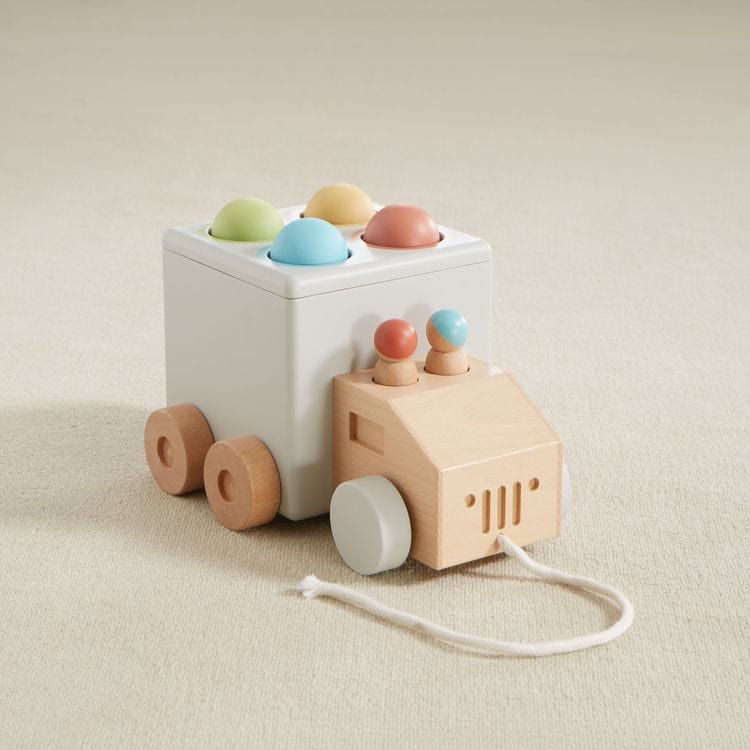 Wonder & Wise - Hammer Time Wood Pull Toy - Infants