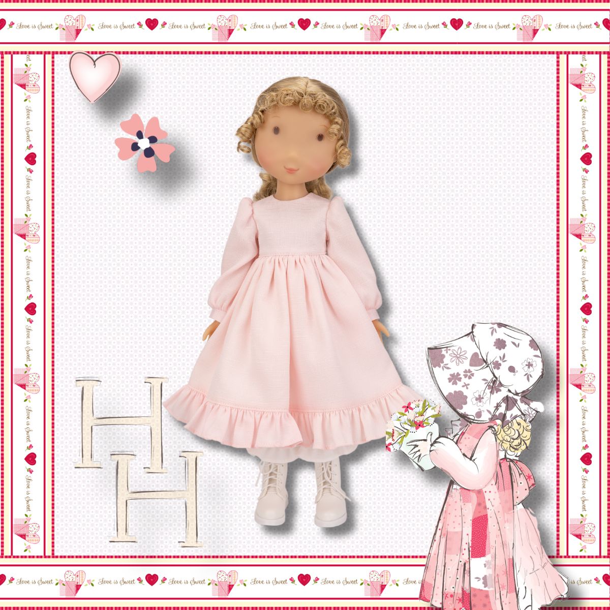 Ruby Red Fashion Friends - Holly Hobbie - Pink Girl Dollset - Dolls