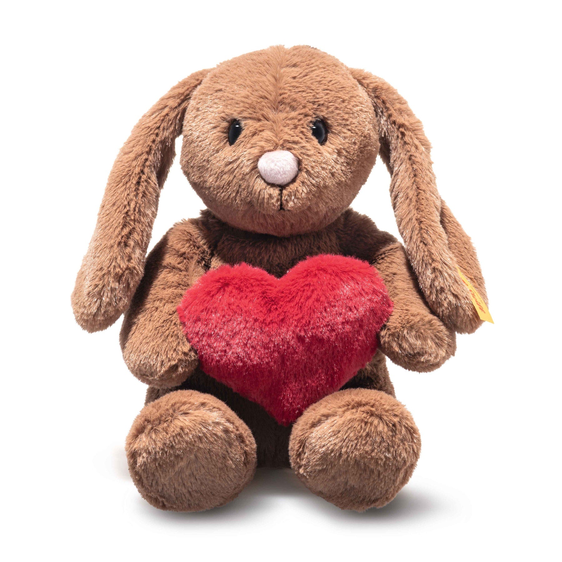 Steiff North America, Inc. - Hoppie Rabbit Brown Plush with Heart - 6" - Plush