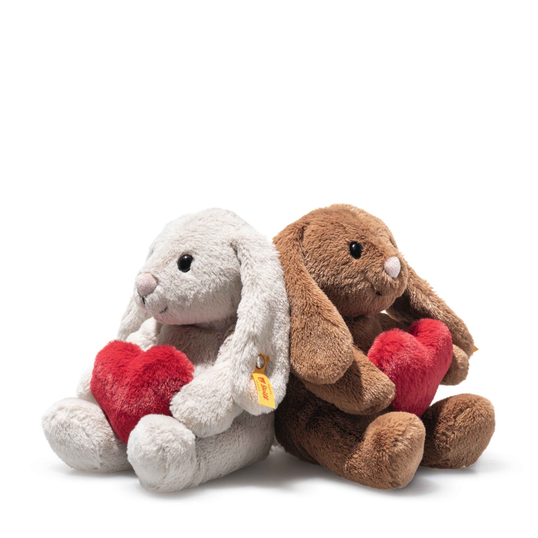 Steiff North America, Inc. - Hoppie Rabbit Grey Plush with Heart - 6" - Plush