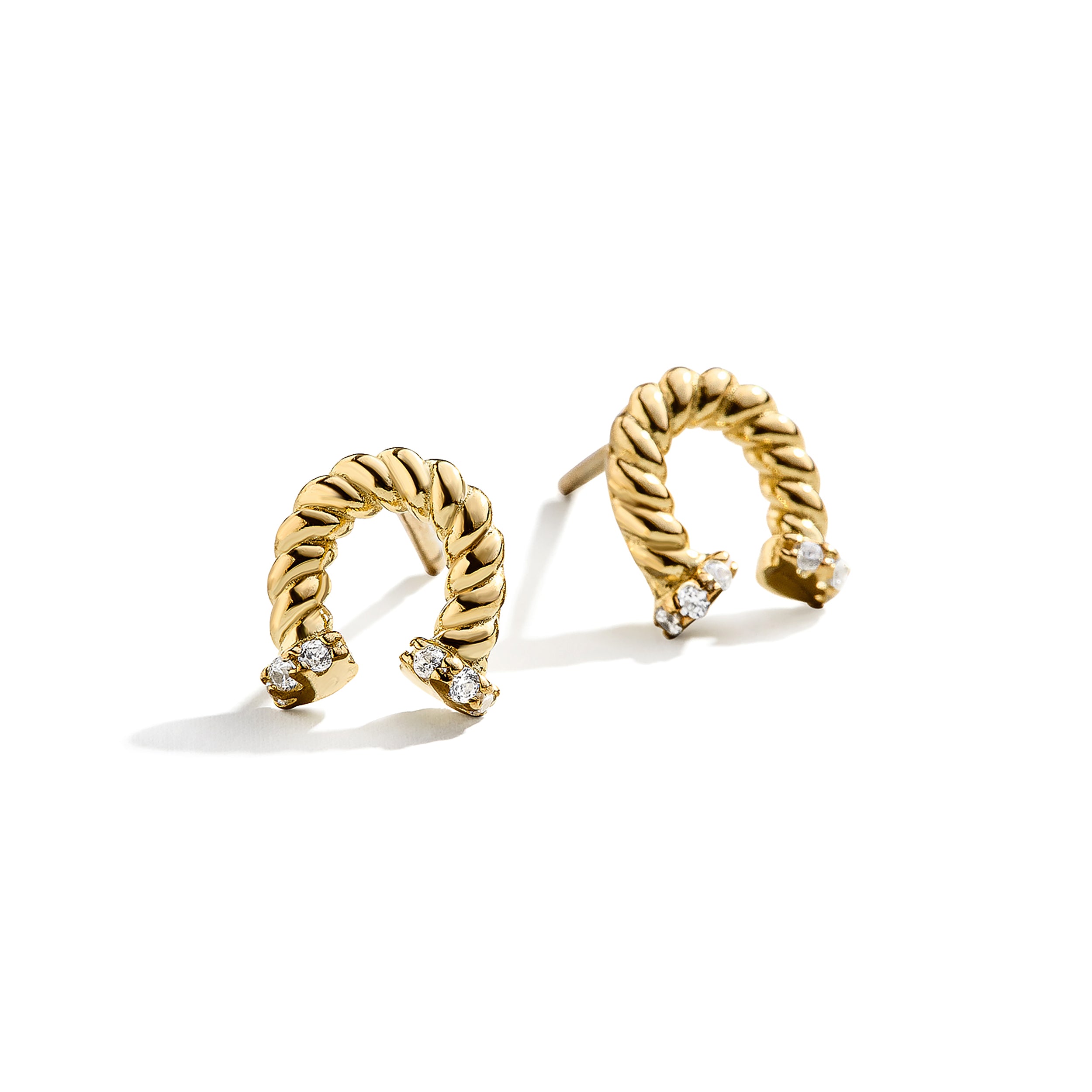 Minibar by BaubleBar - Horseshoe 18k Gold Kids' Earrings - Trend Accessories